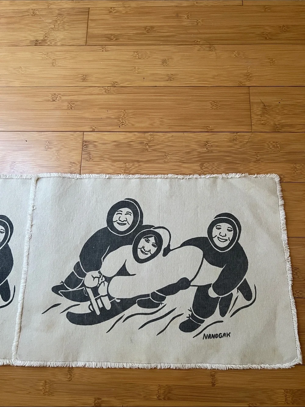 Agnes NANOGAK Goose placements set of 4 12” x 17”